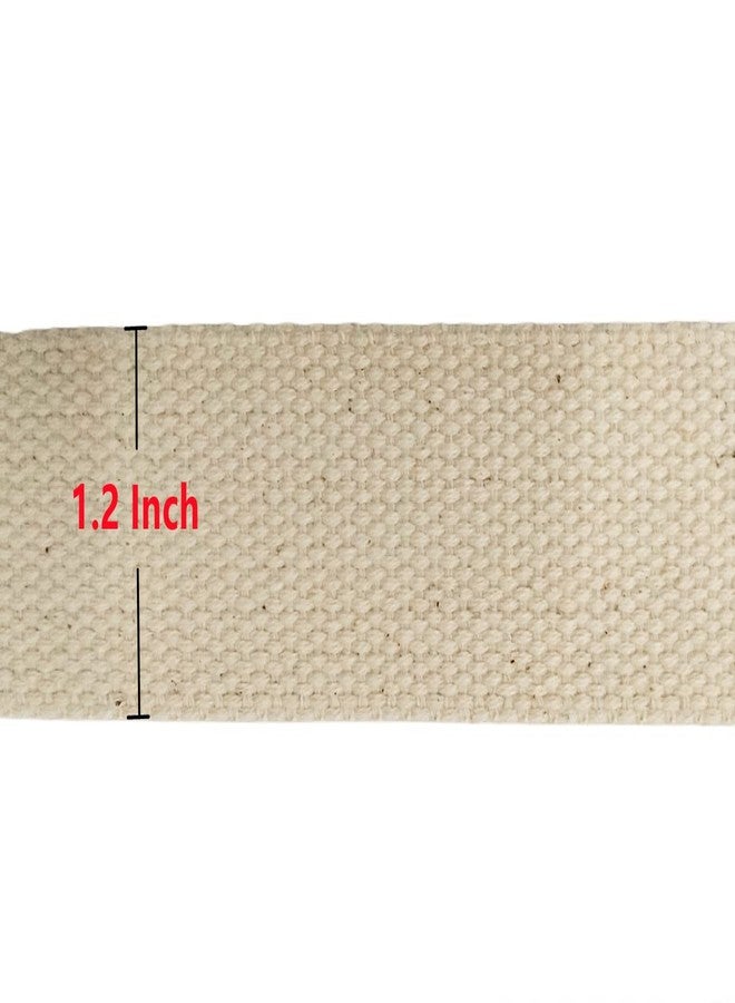Abbaoww 11 Yards Natural Heavy Cotton Webbing 1.2 Inch for Sewing DIY Craft Bags Making Outdoor Supplies (1.2 Inch) - Image 4